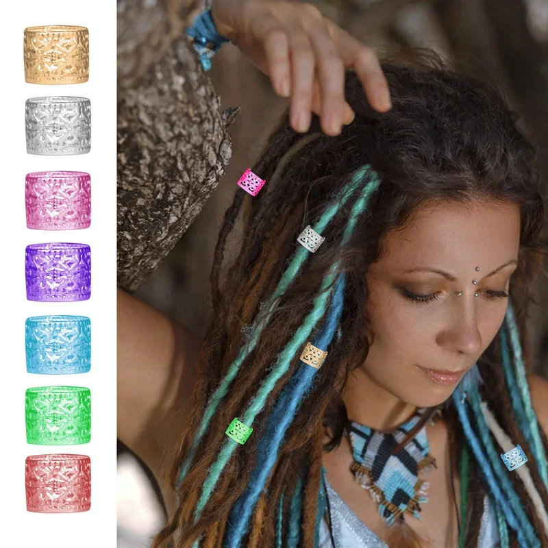Nové šperky s rozmermi 5-100ks korálky Nastaviteľné vlasy Dreadlock Dreadlock Restension Rings Rings Pletate