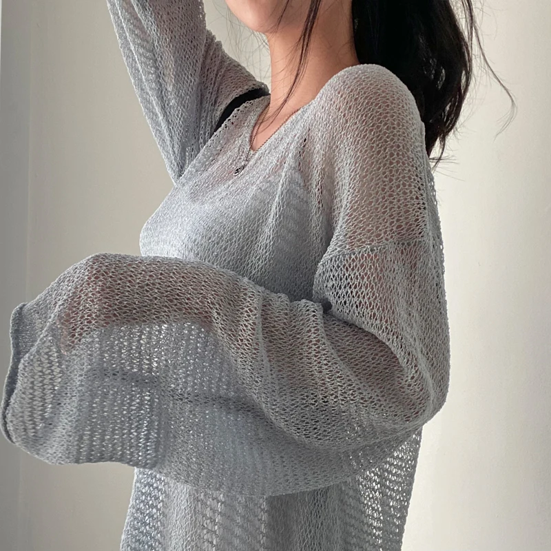 Nové ženy lenivý štýl Full Ruckves Mi by to vrcholy dutiny Sexy ženy módne ležérne streetwear elegantné femme svetre pullovs