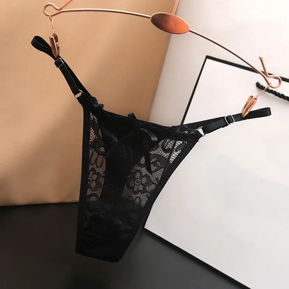 Nové ženy sexy čipky Vidíte cez G-String Low Rise Realigs nohavičky spodnú bielizeň spodnú bielizeň T v tvare nohavice pikantné erotické dámy