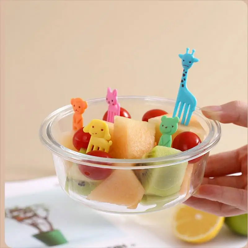 Nové živočíšne ovocie vidlice ovocie ovocné výbežky bento box Picks cartoon zvierací potraviny špáradlá bento box príslušenstvo