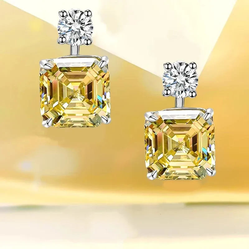 Nové žlté diamantové štvorcové uši