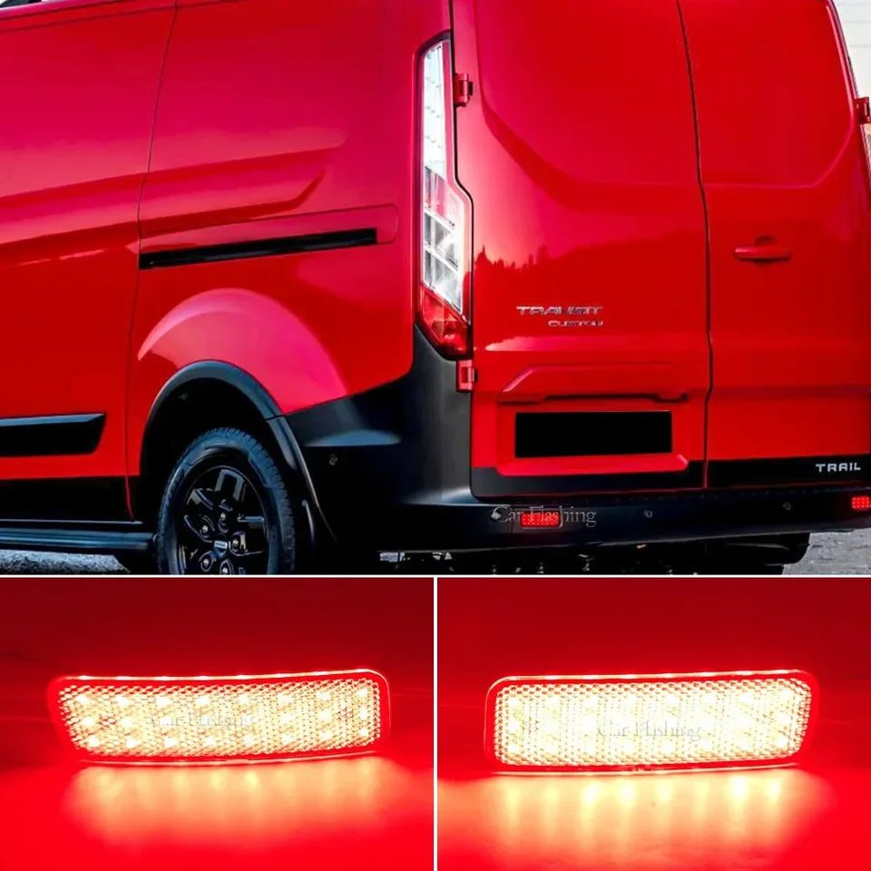 Nové！ LED zadné reflektorové svetlo pre Ford Transit Van Custom Connect Tourneo 2013-Up Zastavovacia brzda reverzného chvosta