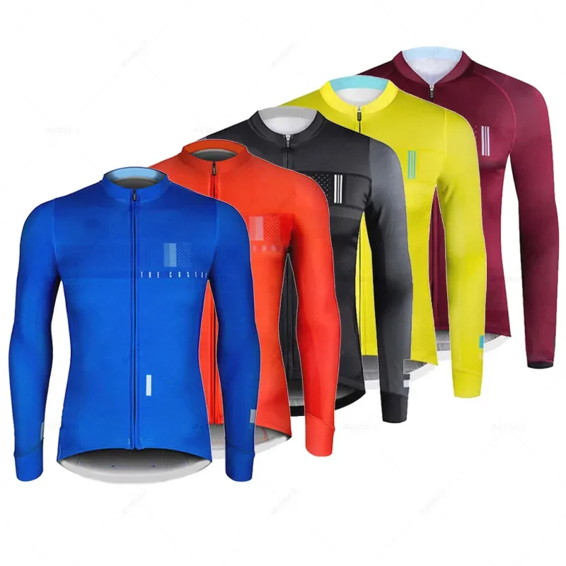 Noví muži cyklistický dres jar jesenné preteky z kopca dresy vrcholy s dlhým rukávom MTB bicykle bicykle rýchle suché maillot ciclismo