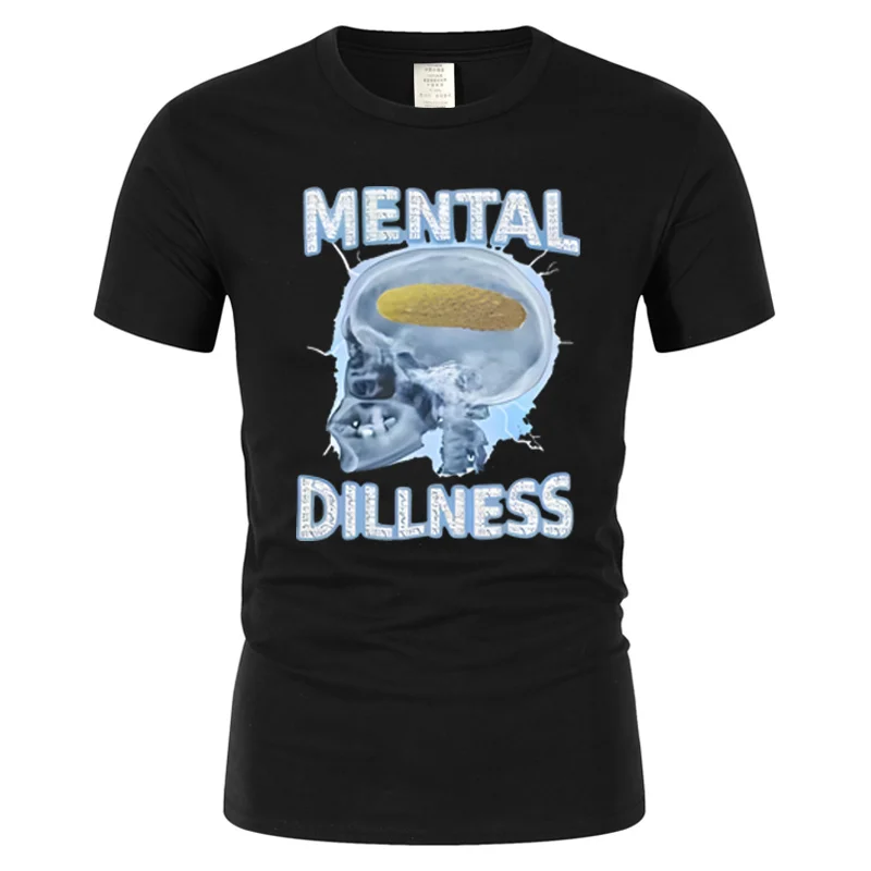 Noví muži Dámske duševné dillnosť vtipné duševné zdravie lebky memé tričká Merch kôp