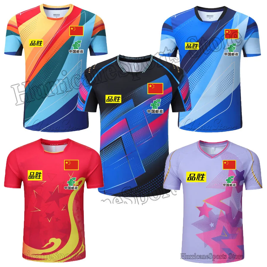 Noví muži ženské tímové stolné tenisové košele Tops DETI PING PONG Obliekanie stolný tenis dresy kraťasy Športové súpravy Dievčatá tenis