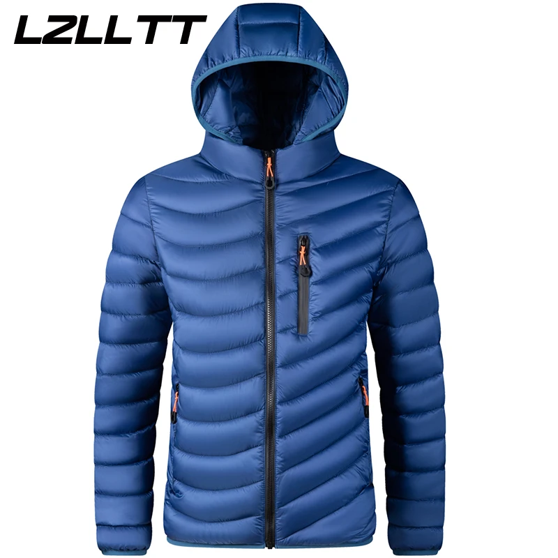 Noví zimní muži teplé vodotesné parky bunda Coat Pánske jesenné kapucňové neformálne značka Windproof Husté vonkajšie klobúky Parky bunda