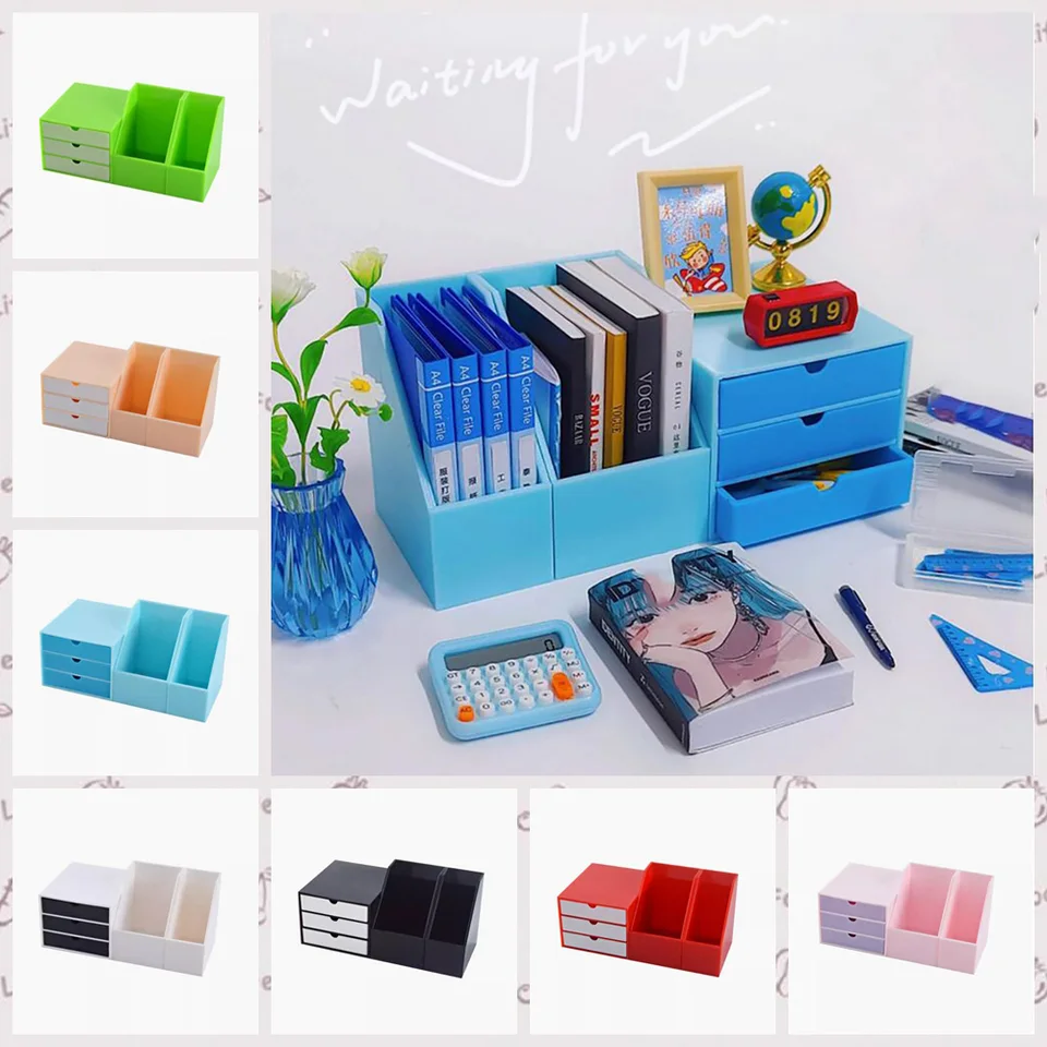NOVÝ 1/6 v mierke Dollous Miniatúrne stolné zásuvky Organizátor Mini dokument Storage Box Model hračky pre Blyth OB11 Doll Accessories