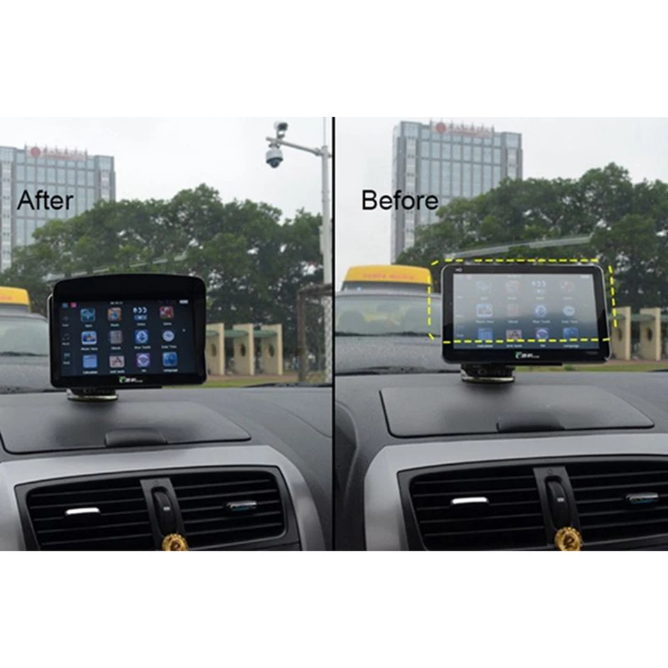 Nový 1 ks Black GPS Sunshade Visor pre Navigator 7 palcov GPS Profesionálny slnečný odtieň proti reflexnej GPS Scree Screen Hood