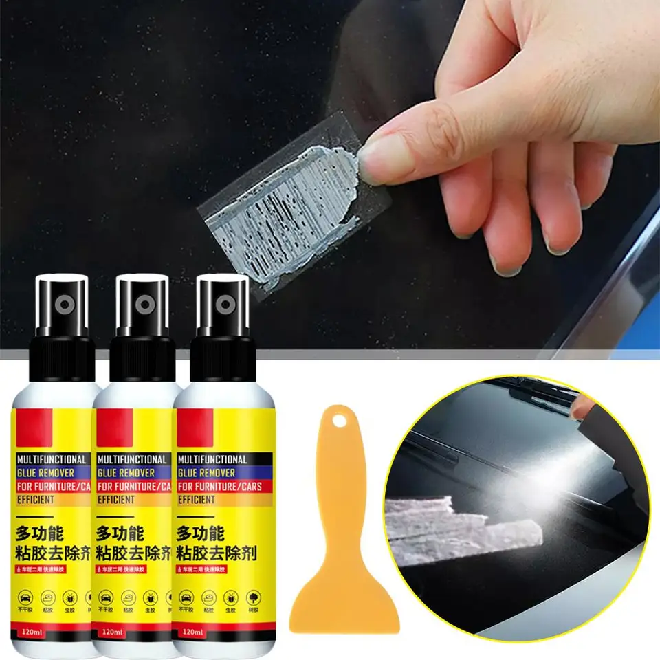 Nový 120 ml lepkavý odpustenie zvyškov všetkých účelov Adhhesive Remover Spray lepidla lepidlá štítok lepidla automobilu Čistenie skla Čistá N3G4