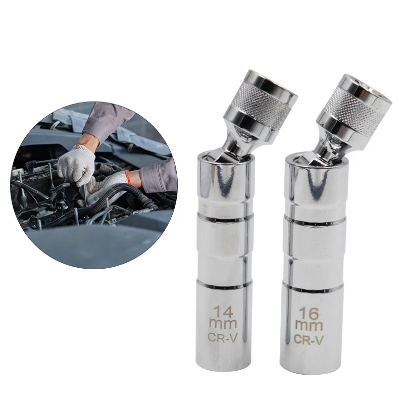 Nový 14 mm 16 mm tenká stena zapaľovacia sviečka Univerzálny kĺb s magnetickým flexibilným nástrojom na opravu automatického kľúča