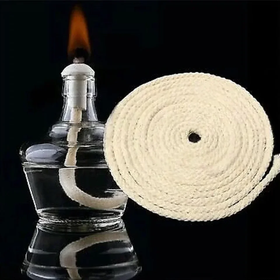 Nový 1meter dlhý bavlnený lepošľovač pre olej na kerozénovú alkohol lampu Torch Fľaša na fľašu DIY Sviečky na výrobu doplnkov