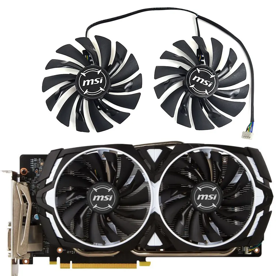 Nový 1set 95 mm pld10010S12Hh GTX 1060 Armor GPU ventilátor ， pre MSI GeForce GTX 1080ti 1080 1070TI 1070 1060 1060 Armor Card Cloling Fan