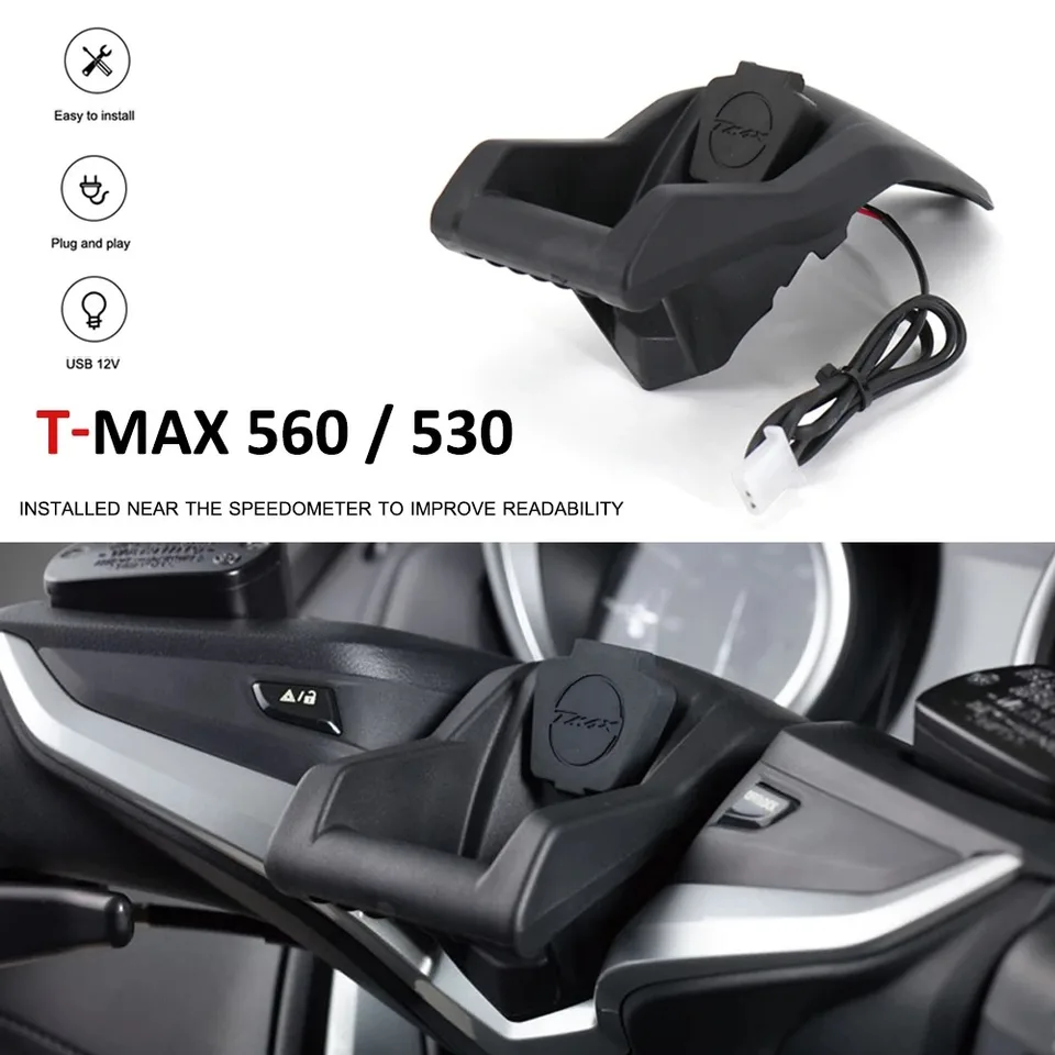 Nový 2021 navigáciu na navigáciu motocyklov bezdrôtového nabíjacieho portu pre konvertor USB pre držiak prevodníka pre Yamaha Tmax T-Max 560 530 SX / DX