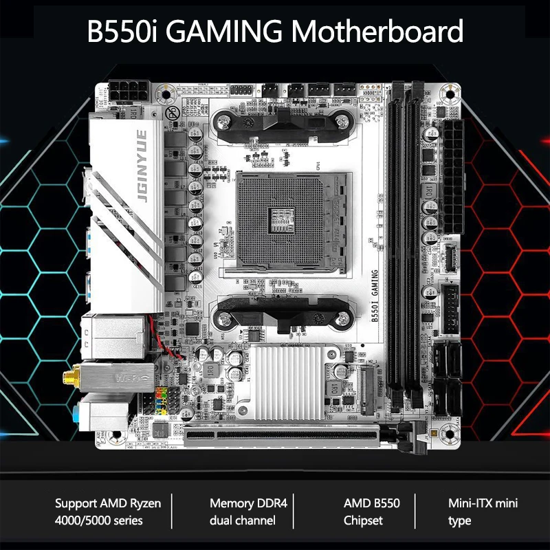 NOVÝ 2023 B550I Gaming Základná doska AMD AM4 CPU 4000/5000 Series Desktop ITX Mini Computer