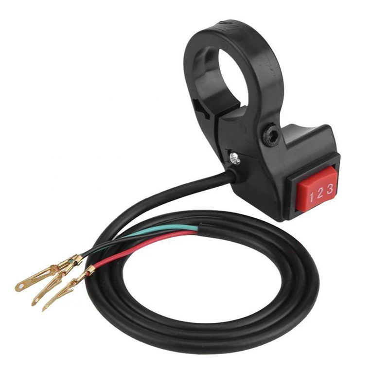 Nový 22 mm 7/8 palcových elektrických 3 -rýchlostných modulov spínač riadidla pre spínač motocyklového motocykla motocykla