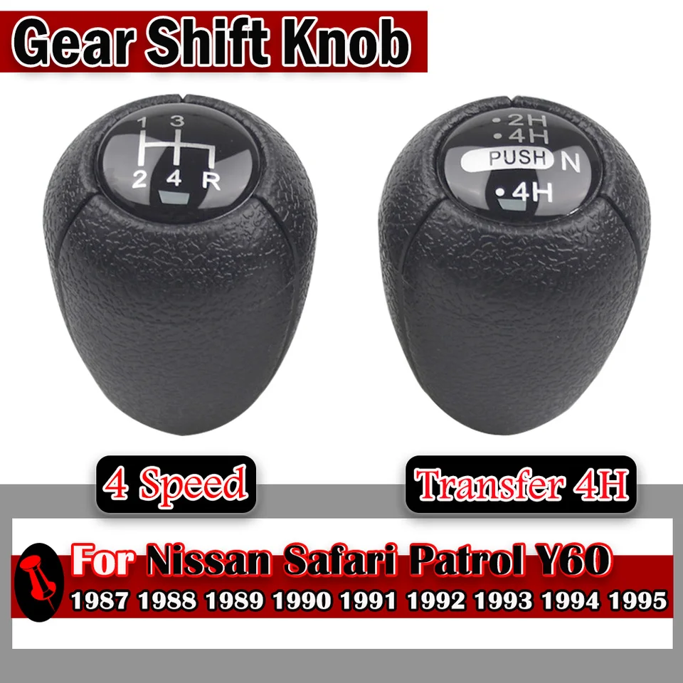 Nový 4-rýchlostný manuálny radiaci gombík na radenie páky páky pre rukoväť pre Nissan Safari Patrol Y60 1987 1988 1989 1990 1991 1992 1992-1995