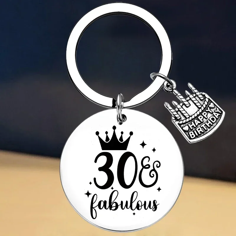 NOVÝ 40. 50. 60. narodeniny darček Keychain Queen 30 rokov starý darček Kľúčové prstene manželka teta dcéra priateľka sestra 30. báječný darček