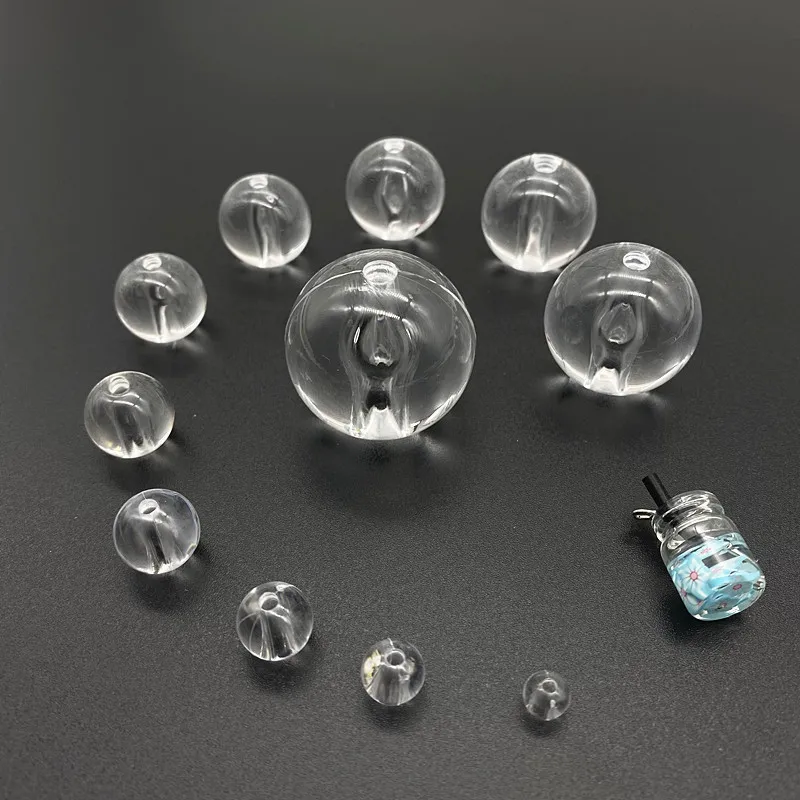 NOVÝ 6 mm-30 mm akrylový priehľadný perlové okrúhle perlové priame diery DIY šperky Výrobné doplnky Veľkoobchod