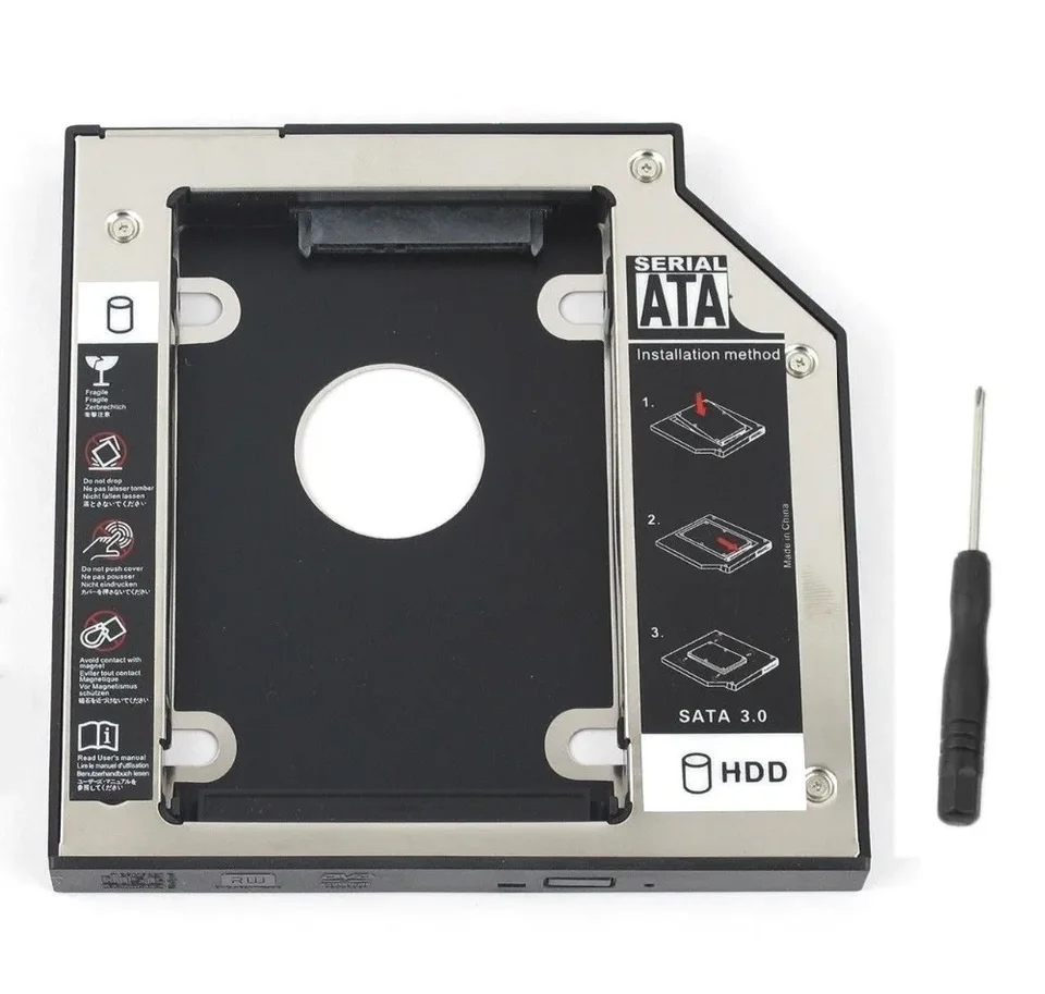 Nový 9,5 mm SATA 2. SSD HDD CADDY pre pavilón HP 14 15 17 ZBOBE 15 17 NAPLASTNÝ DISK Drive Caddy