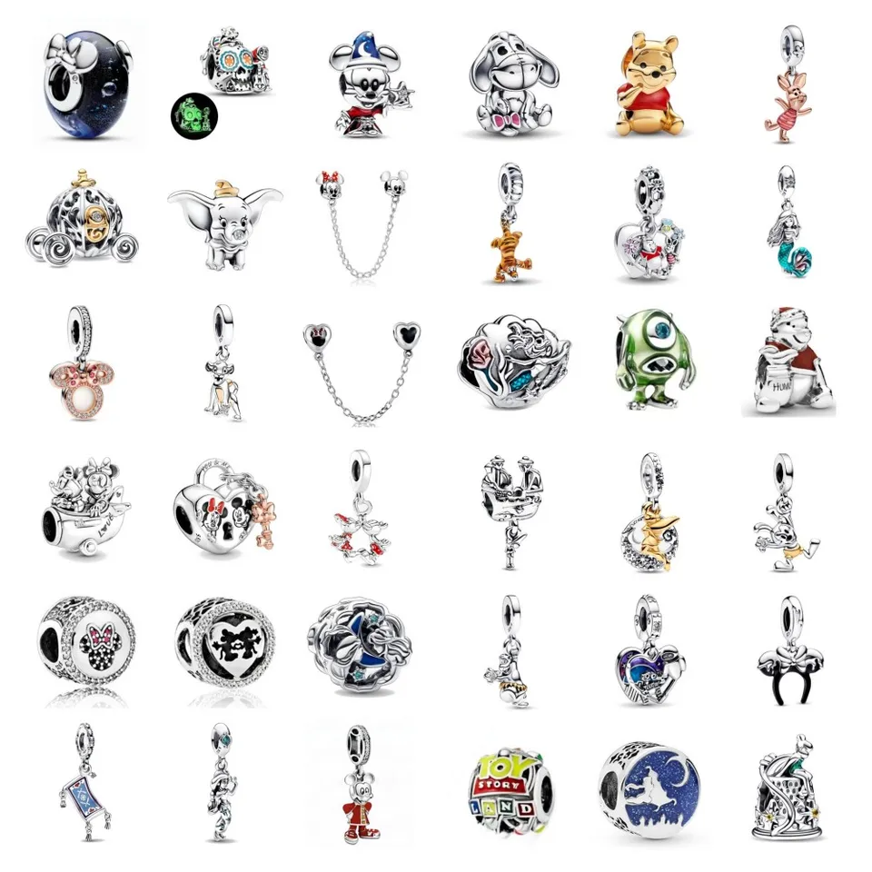 Nový 925 Sterling Strieborný uhol lietadla Slon lebka Light Fit originálny náramok Ženy DIY šperky korálky prívesok