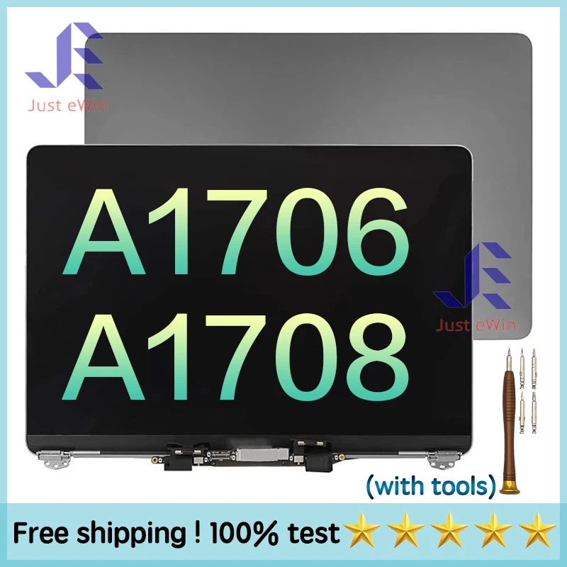 Nový A1706 A1708 obrazovka LCD Displej Plná montáž pre MacBook Pro SUPPLE 2016 2017 13 palcový vesmír Gray Silver EMC3164 EMC3071