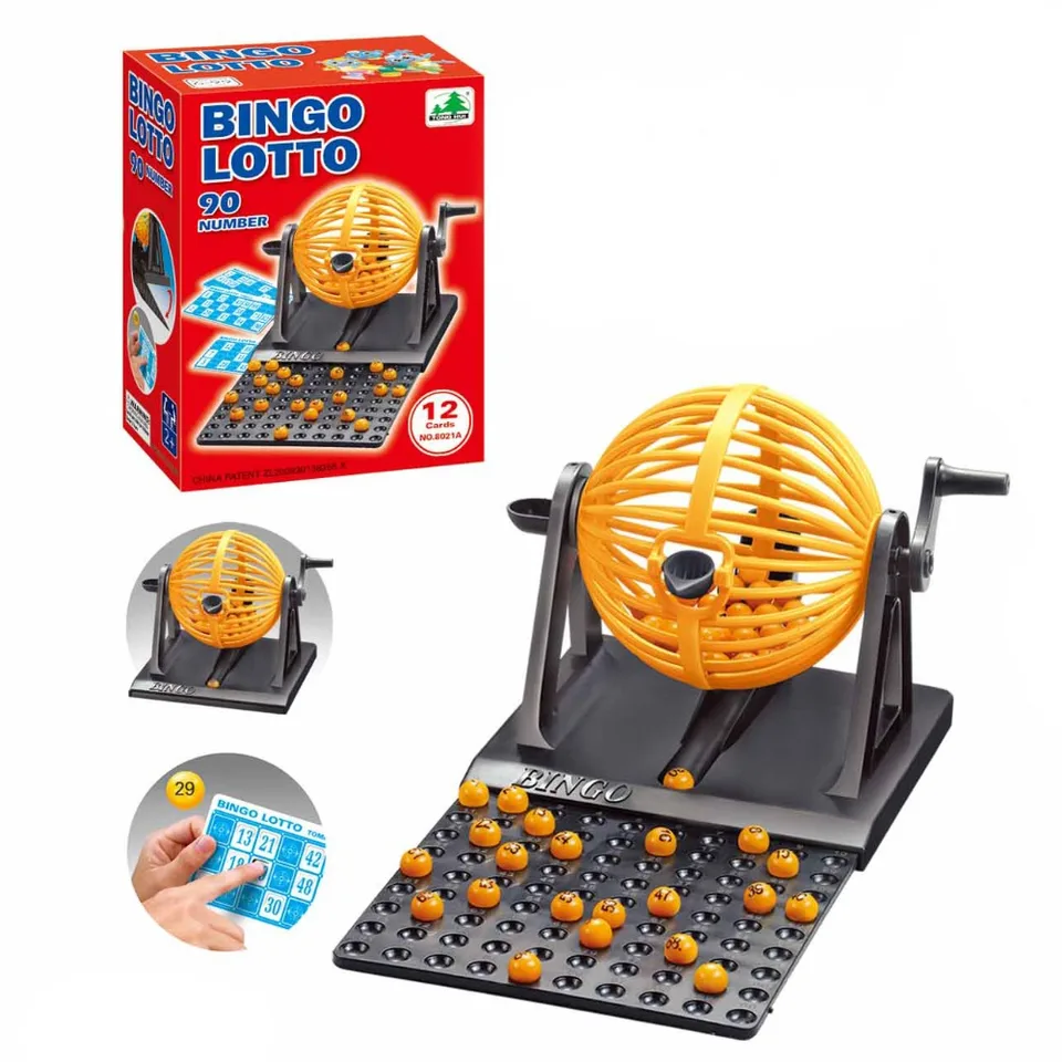 Nový ABS Bingo Lotto Game Set Rotary Cage Interaktívna bingo klietka Game REVOLVING STROJ TABLE HODY HOME HOME
