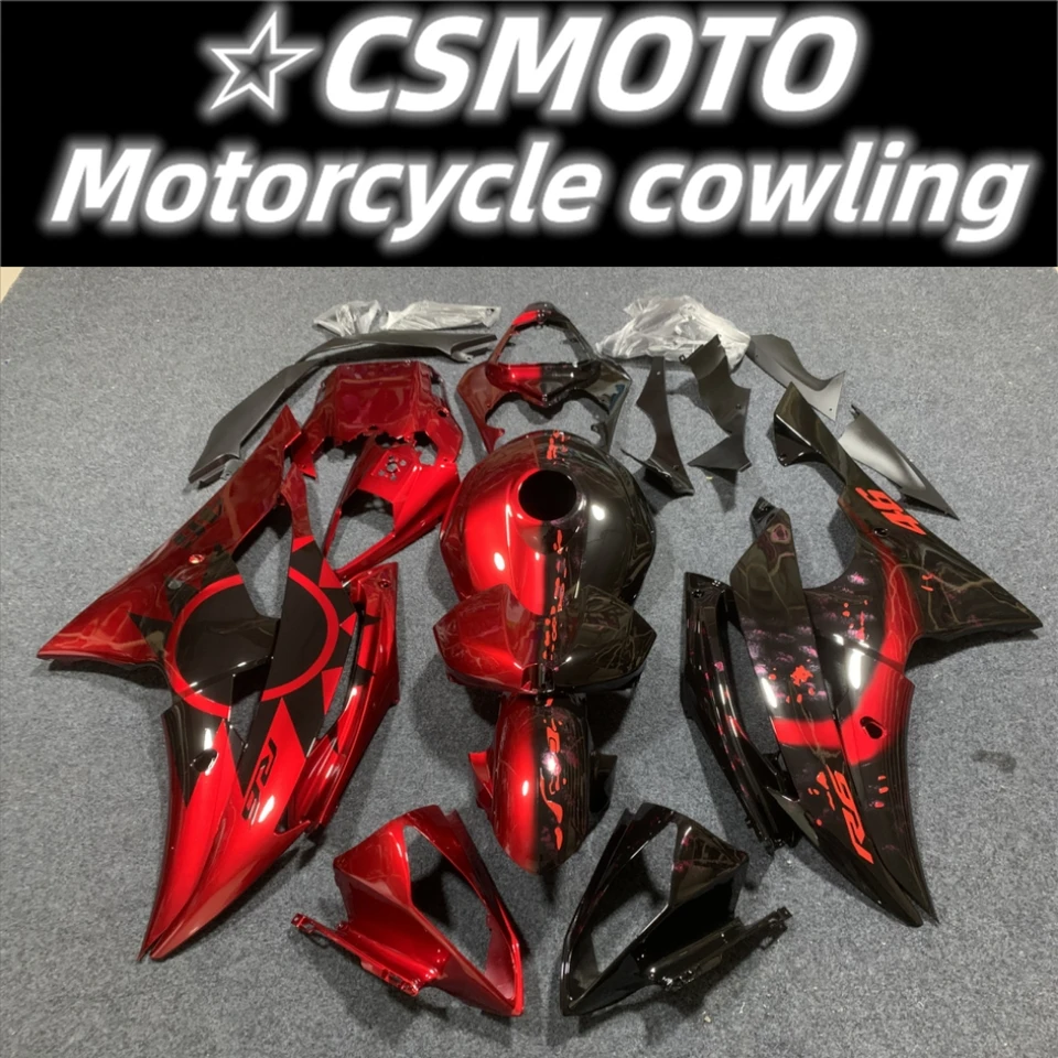 Nový ABS Fairing sa zmestí na motocykle Yamaha R6 2008 2009 2010 2012 2012 2013 2014 2015 2016 Baring Body Set in Black and Red