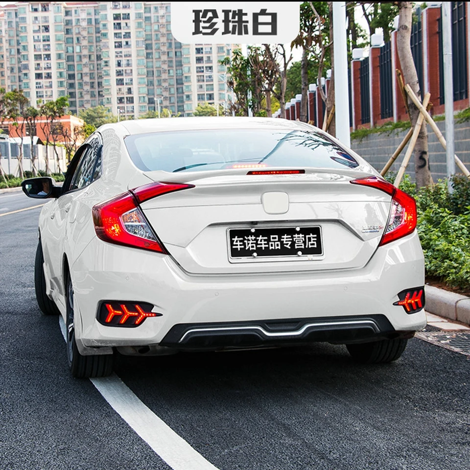 Nový ABS plastový nenatretý základný farebný zadný kufrový krídlo dekorácie pre Honda Civic 10. generácie 4DR sedan 2016-2021