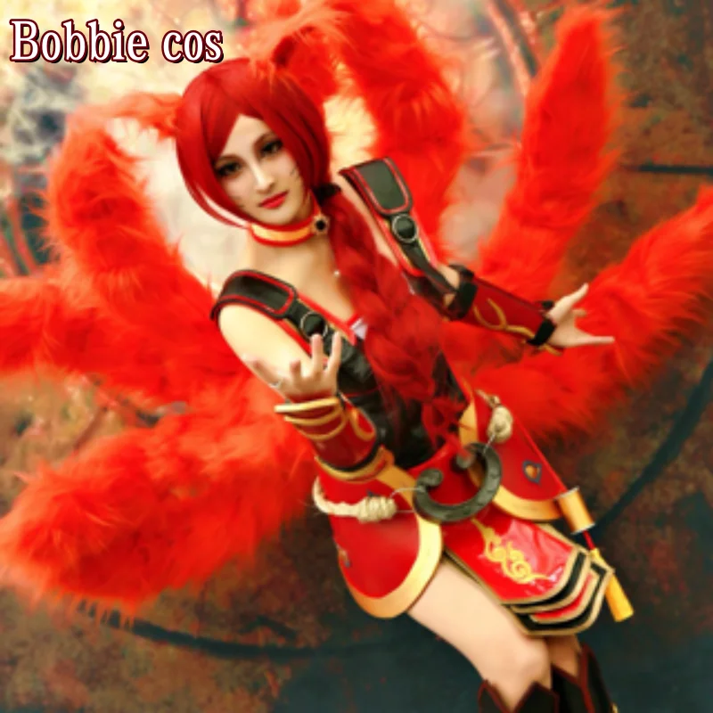 NOVÝ AHRI KOSTUMNÝ KOSTOM FOX COSPLAY NEVODNÉHO FOXU NA HALLOWEEN COMIC COMIC COMNE Anime Party Chlap