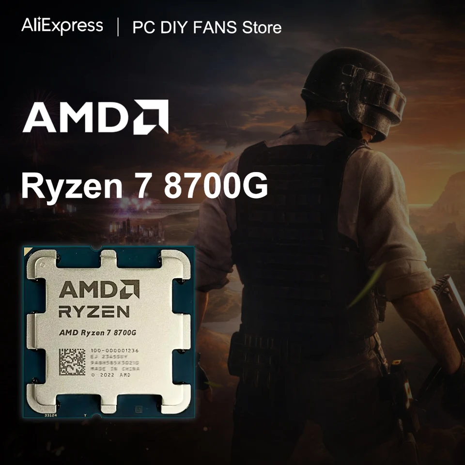 Nový AMD Ryzen 7 8700G 8-Core 16-TREAD R7 8700G 5.1 GHz 4NM DDR5 Socket AM5 CPU integrovaná grafika Radeon 780M 12CU, ale žiadny ventilátor, ale žiadny ventilátor, ale žiadny ventilátor