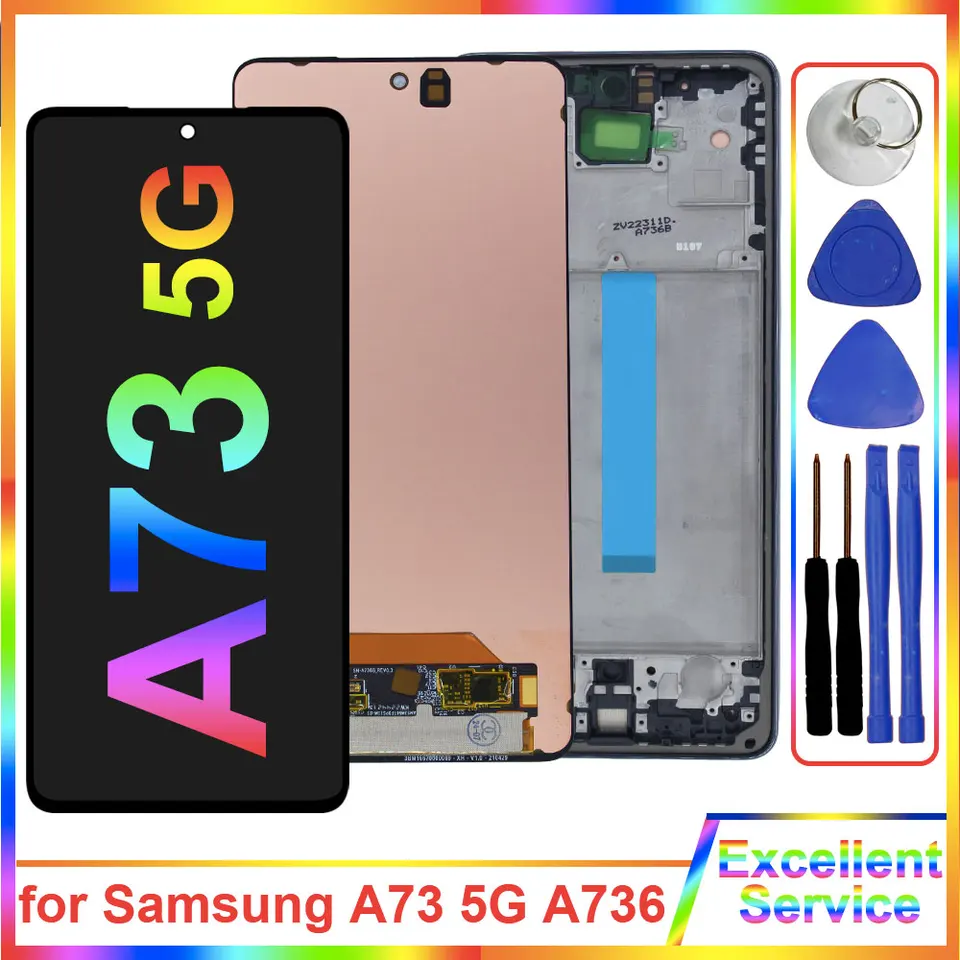 NOVÝ AMOLED LCD pre Samsung Galaxy A73 5G A736B LCD DISPLEY DIGITÁRNE DIGITÁRU NÁHRADU PRE SAMSUNG A736 SM-A736B LCD