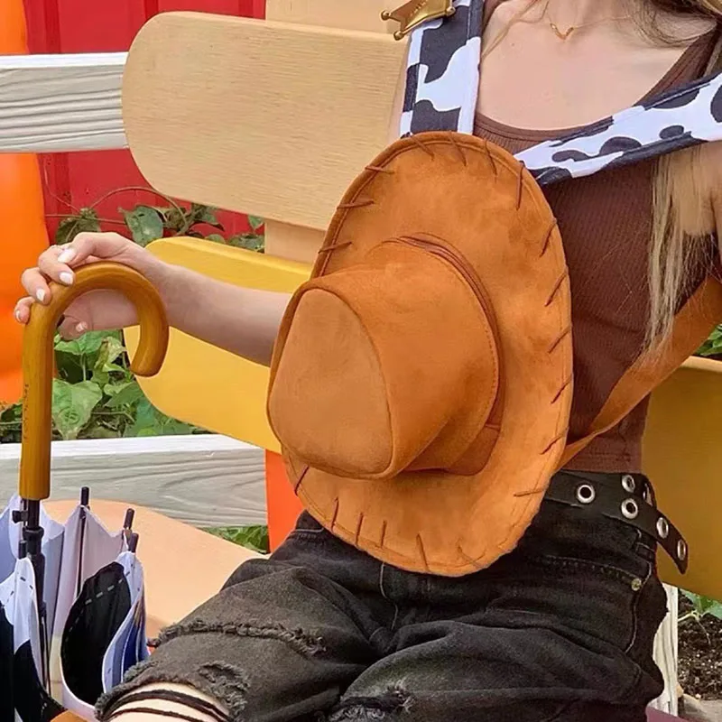 Nový anime batoh Kawaii Cartoon Creative Študent Cowboy Hat Bag Cosplay Woody batoh make -up tašky darček pre dievčatá školská taška