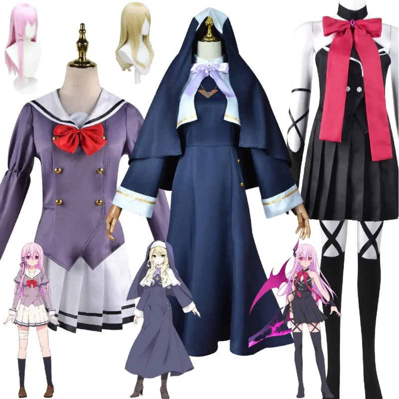 Nový anime Engage Kiss Sharon HollowGrail Kisara Cosplay kostým aldult žena sukňa šaty halloween sexy jk combat mníška uniforma su