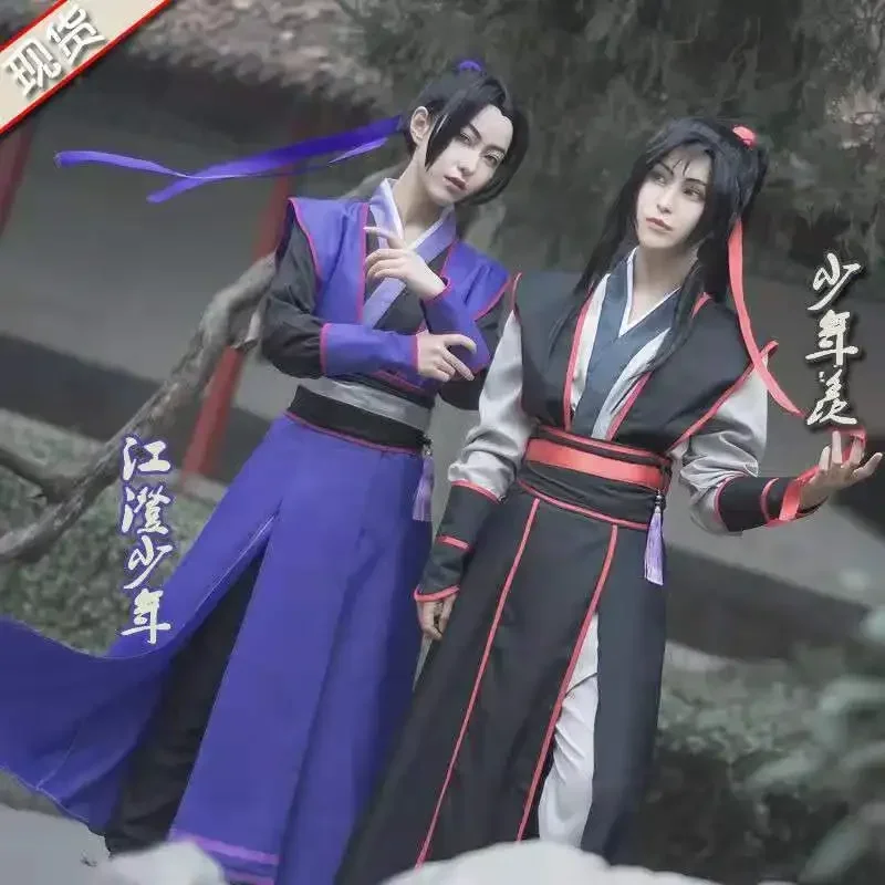 Nový anime mo dao zu brat Shi Wui Wuxian Cosplay Jiang Cheng Kostum Hanfu Grandmaster diabla kultivácie Kostum parochň