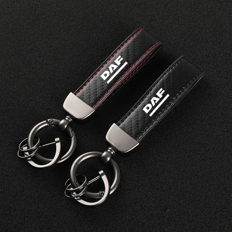 Nový automobil Keychain pracka šperky z uhlíkových vlákien Kľúčenka pre DAF XF 95 105 CF LF Auto s logom