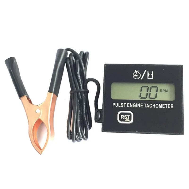 Nový benzínový digitálny motor Tachometer induktívneho impulzu Tachometer vodotesný s batériou pre kosačku na reťazovú pílu 2/4 zdvih