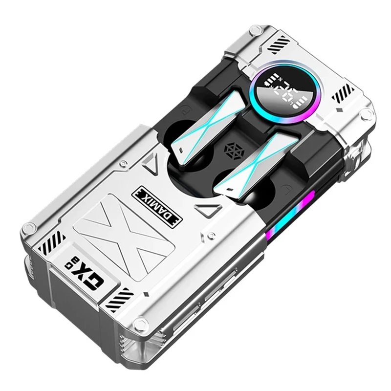 Nový bezdrôtový bezdrôtový Bluetooth 5.3 náhlavná súprava Nový punk mechanický štýl stereofónny e-športy herné náhlavné súpravy Tws slúchadlá