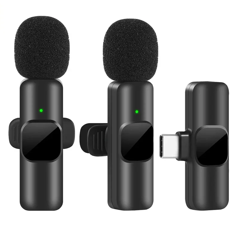 Nový bezdrôtový Lavalier Mikrofón Prenosný zvukový záznam Mini mikrofón pre iPhone Android Live Broadcast Gaming Phone Mic Mic