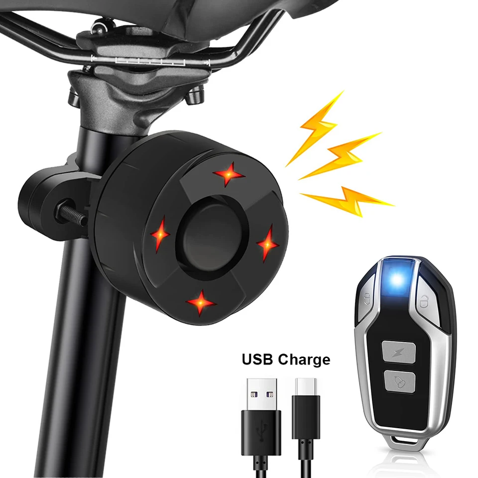 Nový bicykel alarm bezdrôtového vodotesného bicykla vibrácie Alarm USB nabíjanie motocyklového priestoru bezpečnosť ochrany proti krádeži alarm