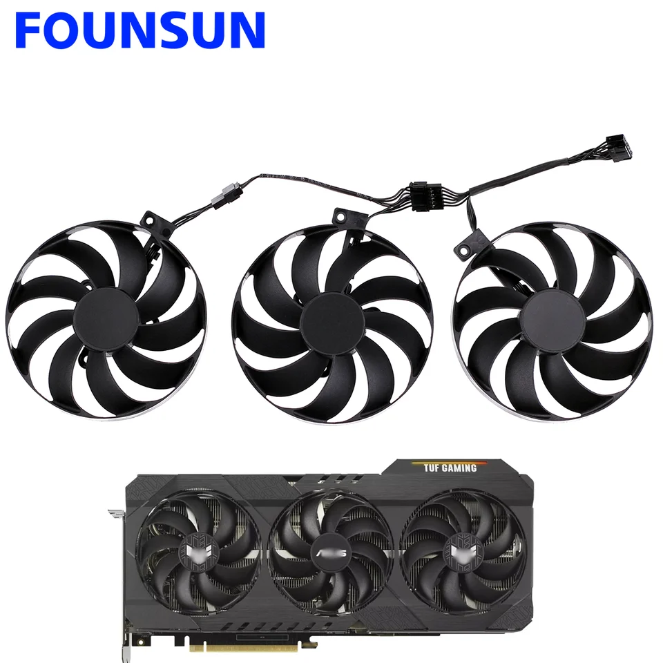 Nový CF9010U12d 12V 0,45A chladiaci ventilátor pre ASUS GeForce RTX 3060 TI 3070 3080 3090 TUF OC GAMING GRAFICKÝ VENTILÁCI