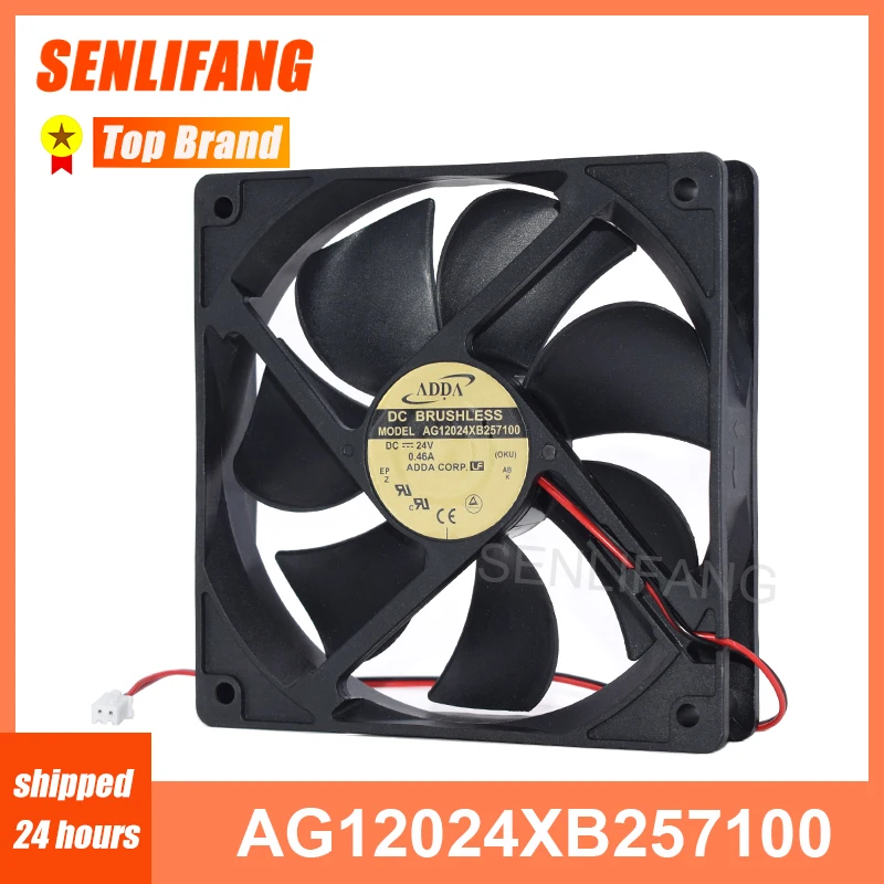 Nový chladič AG12024XB257100 12025 24V 0,46A 12 cm Elektrický zvárací stroj chladiaci ventilátor