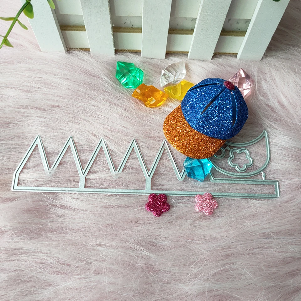 Nový chlapec klobúk kovový rezací makroty dekoratívne scrapbooking oceľové remeselnícke renidovne reliéfové papierové karty šablóny