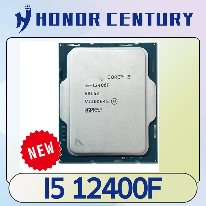 Nový Core i5 12400f 2,5 GHz 6-jadrová 12-litrovaná procesor CPU 10nm L3 = 18M 65W LGA 1700 Žiadny chladič
