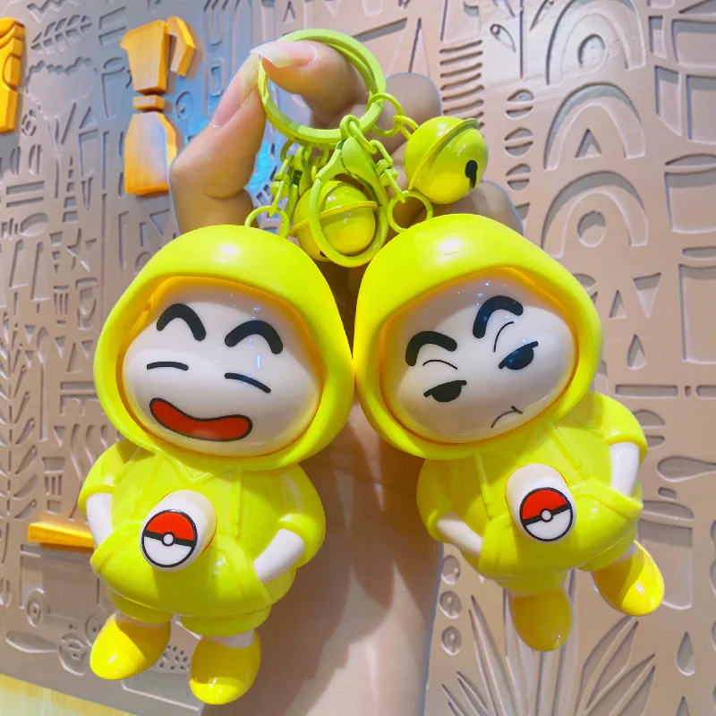 Nový Crayon Shin-chan na tvár meniaca sa bábika Decompression Decompression Decompression Keychain Prívesok Creative Cartoon Small Toys Darčeky