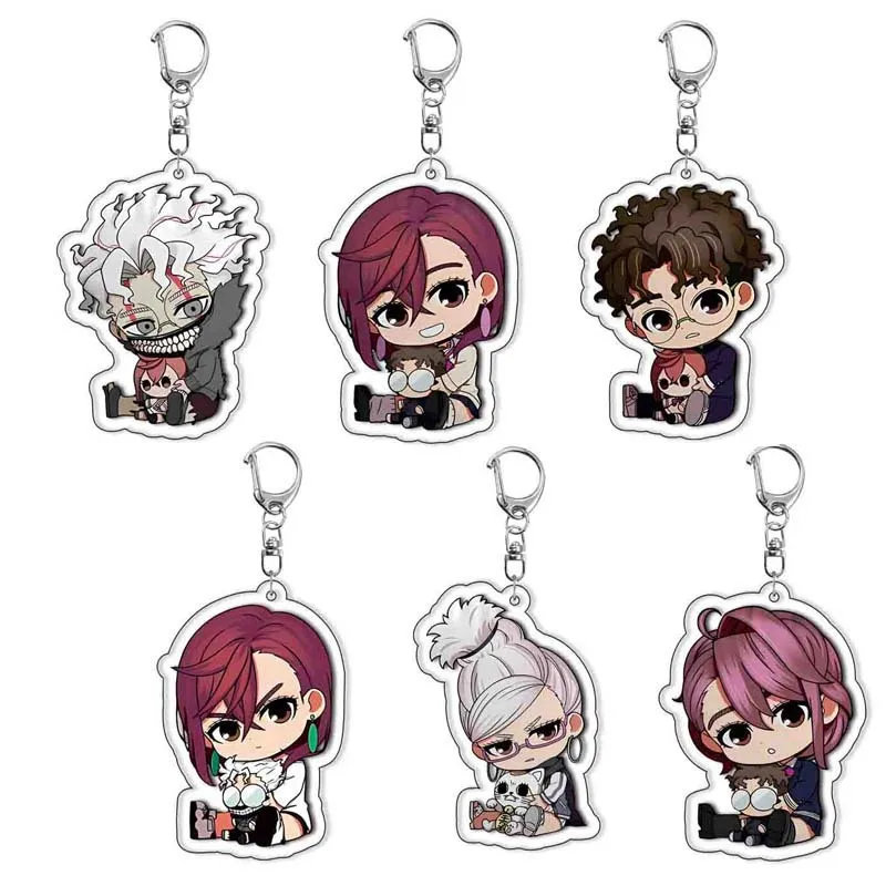 Nový dandadán Momo Anime akrylový roztomilý karikatúra figúrka Keychain prívesok Car Bag Charms Key Ring Priatelia Priatelia