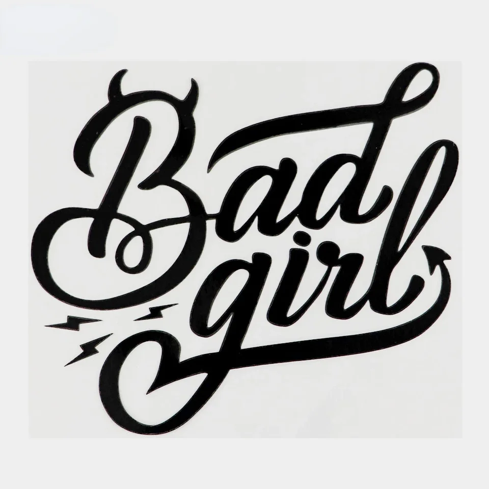 Nový dizajn Bad Girl Scratch Dekoratívne zábavné grafické grafické vinylové nálepky dekoratívny vzor, ​​15 cm