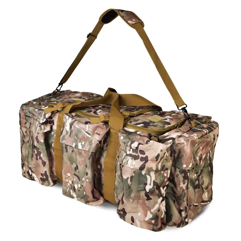 Nový dizajn Šport prispôsobený nylon Ripstop Multi Camo 70L Veľký extra veľký pánsky taktický rybársky vrecko na cestovanie