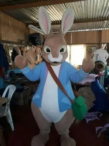 Nový dospelý predaj Foam Peno roztomilý modrý králičia bábika Fancy Cartoon Mascot kostým plyš vianočné luxusné šaty Halloween maskot kostým