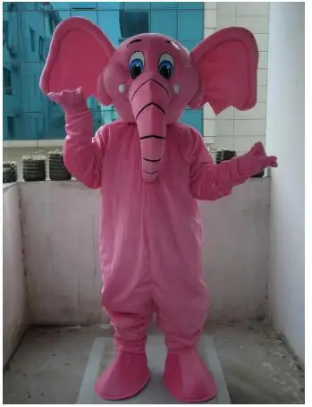Nový dospelý predaj Foam Pink Elephant Fancy Cartoon Mascot kostým plyšové vianočné ozdobné šaty Halloween maskot kostým