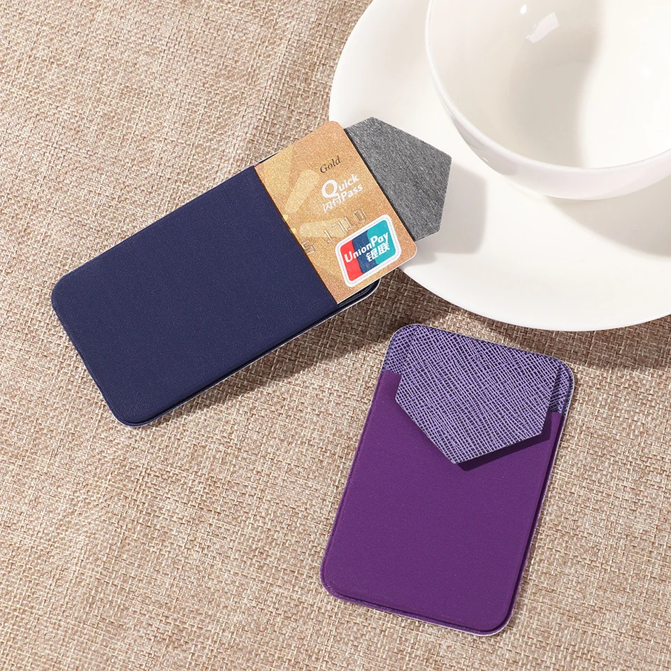 Nový držiak kariet mobilných telefónov Stick-On Wallet Phone Pleast puzdro elastické lepidlo peňaženka Univerzálne mobilné telefóny vrecko na telefón